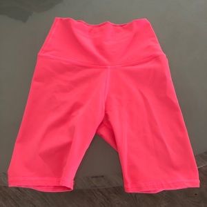Neon Pink Aerie Biker Shorts